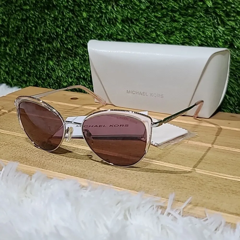 Michael Kors Sunglasses MK1046-115376 Key Biscayne Silver New - Picture 2 of 10